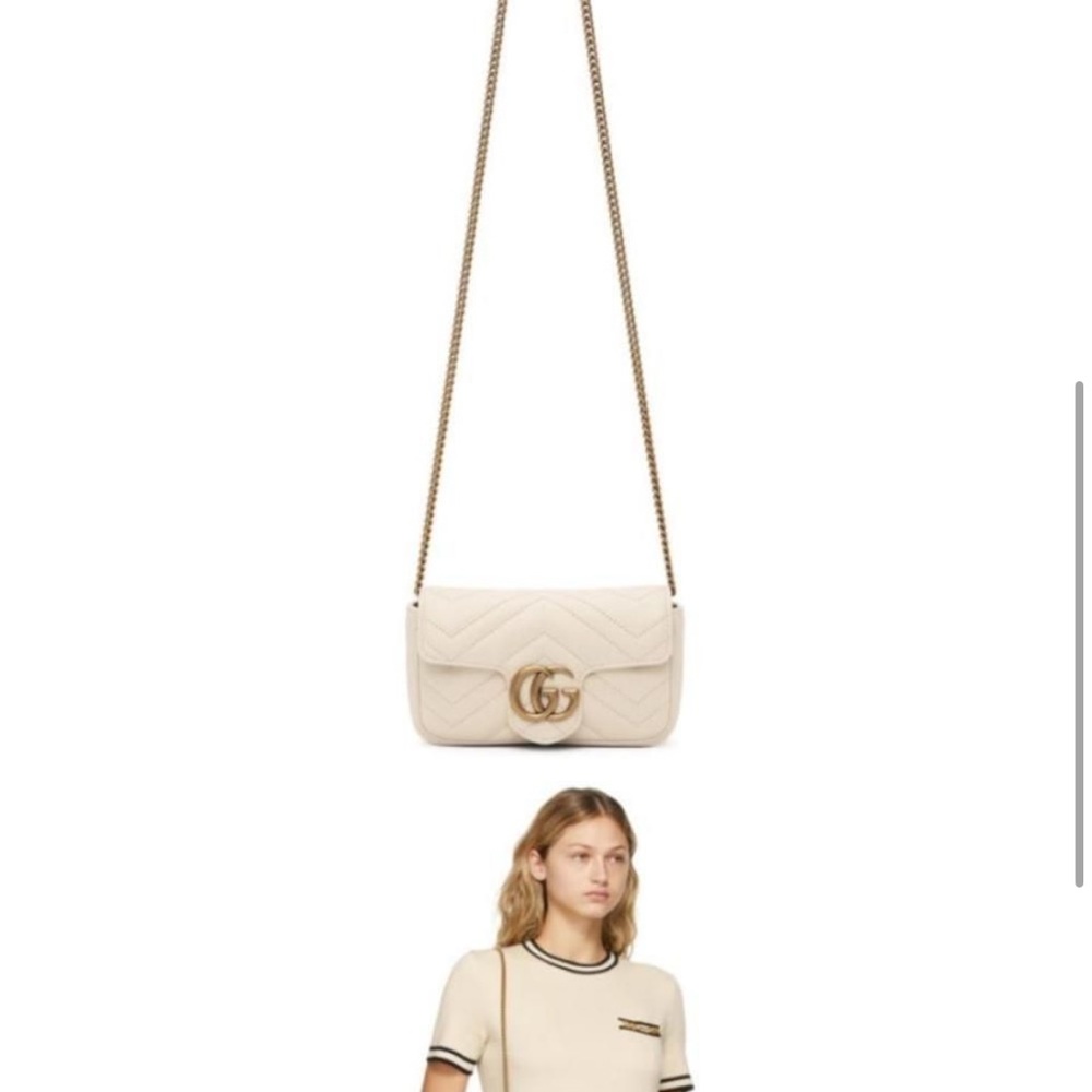 Gucci Beige Quilted Crossbody Bag
